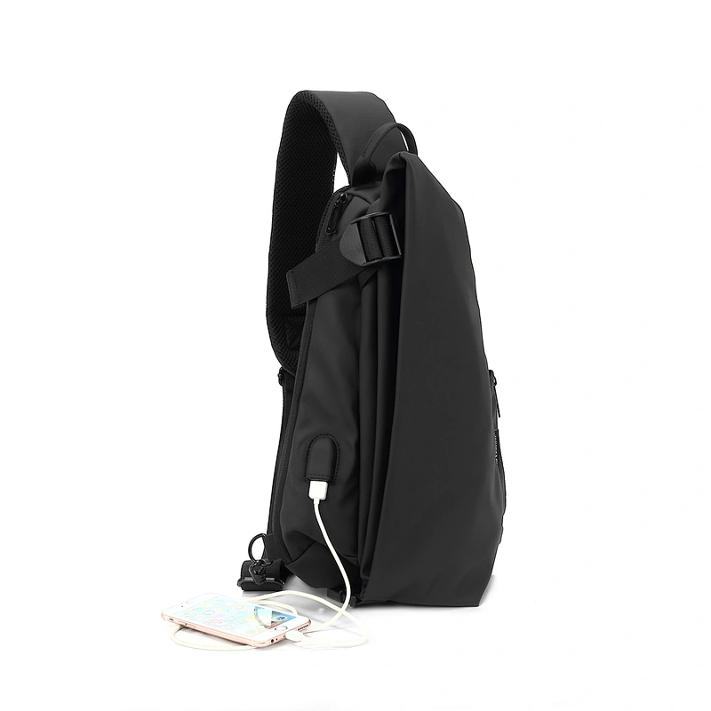 Wholesale New design USB charger men backpack Chest Front Pack Pouch bag
