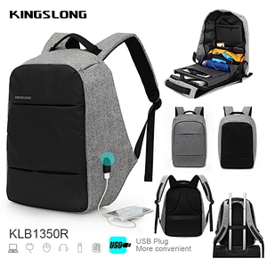 2019 KINGSLONG Daypack Anti-theft Laptop Backpack with USB Water Resistant Computer Backpack