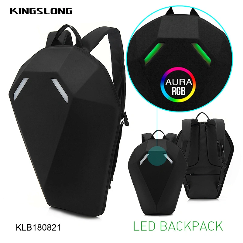 Kingslong hard EVA  gaming backpack led laptop bag