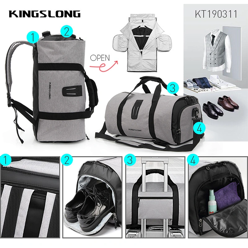 KINGSLONG 3 in 1 Gym Bag Sport Bag Travel Backpack