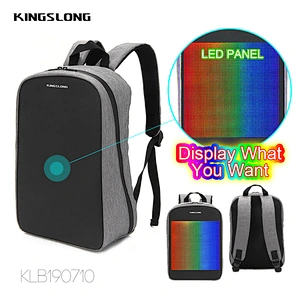 Novelty Smart LED Backpack Fashion Black Customizable Laptop Backpack Creative Christmas Gift School Bag