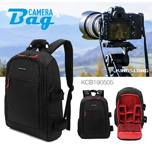 Waterproof material Black Camera backpack