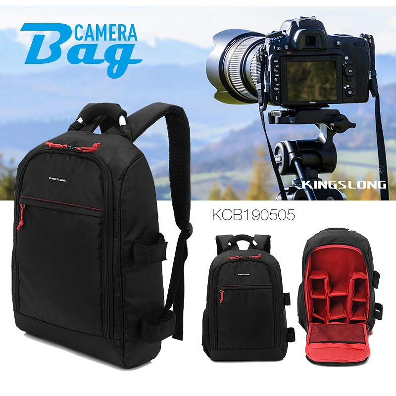 Waterproof material Black Camera backpack