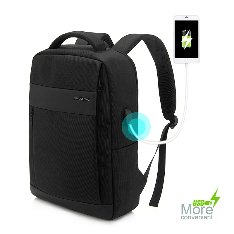 Mochila portátil para hombres durable negocios viaje computadora bolsa con USB carga port Work School College Daypack