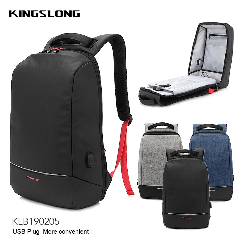 Kingslong laptop business backpack bag with USB charger for 15.6 inches laptop