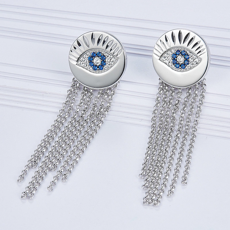 The devil's eye earrings,925 sterling silver manufacturing,jewelry making supplies