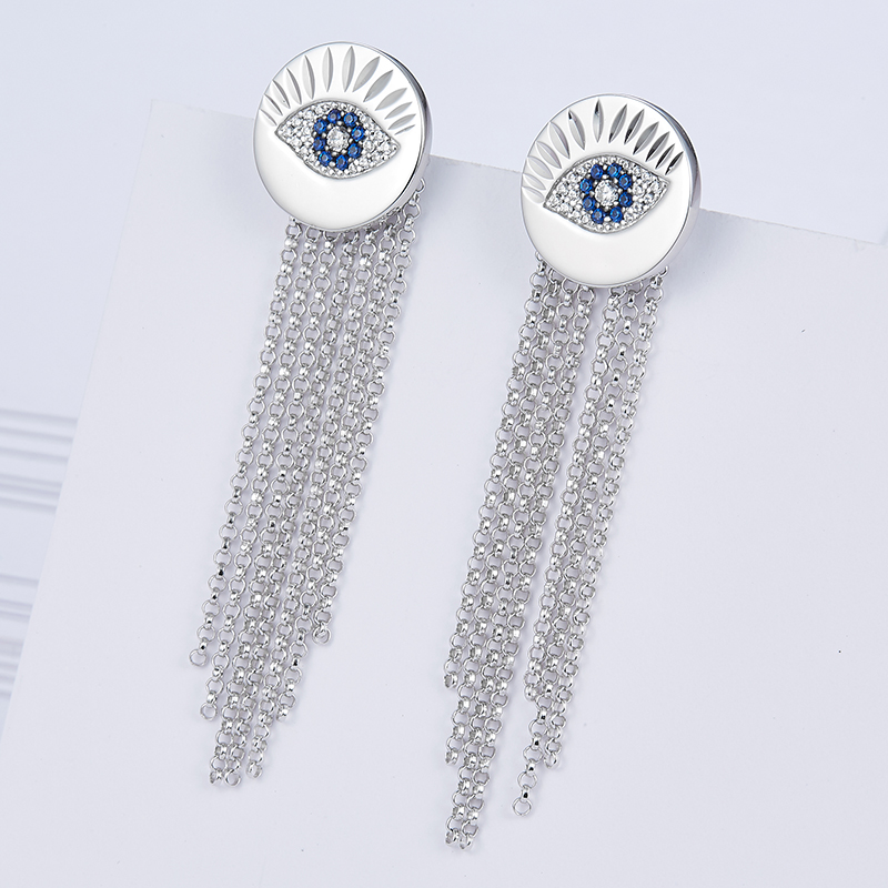 The devil's eye earrings,925 sterling silver manufacturing,jewelry making supplies