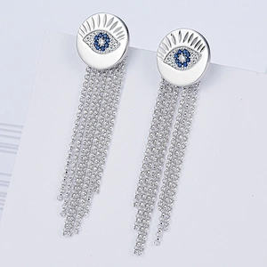 The devil's eye earrings,925 sterling silver manufacturing,jewelry making supplies