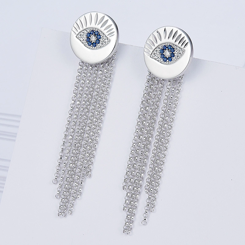 The devil's eye earrings,925 sterling silver manufacturing,jewelry making supplies