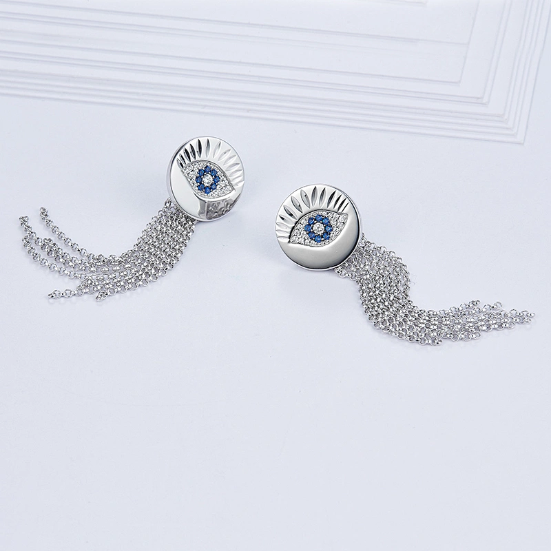 The devil's eye earrings,925 sterling silver manufacturing,jewelry making supplies