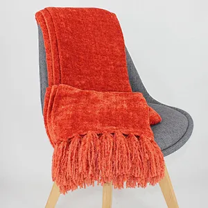 100% Polyester Luxury  Soft Woven Throw Blanket