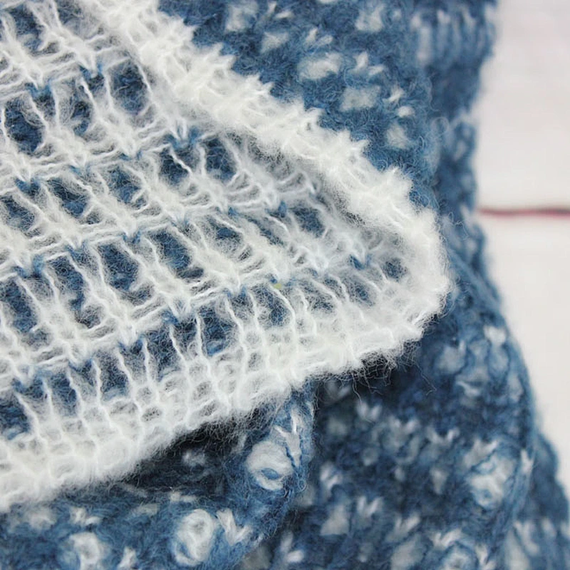 100% Acrylic Light Weighted Mohair Knitted Throw