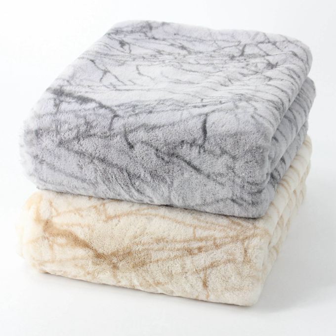Printed Luxury Super Soft Rabbit Fur Blanket