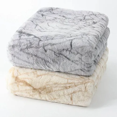 Printed Luxury Super Soft Rabbit Fur Blanket