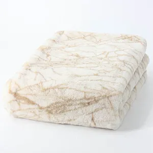 Printed Luxury Super Soft Rabbit Fur Blanket