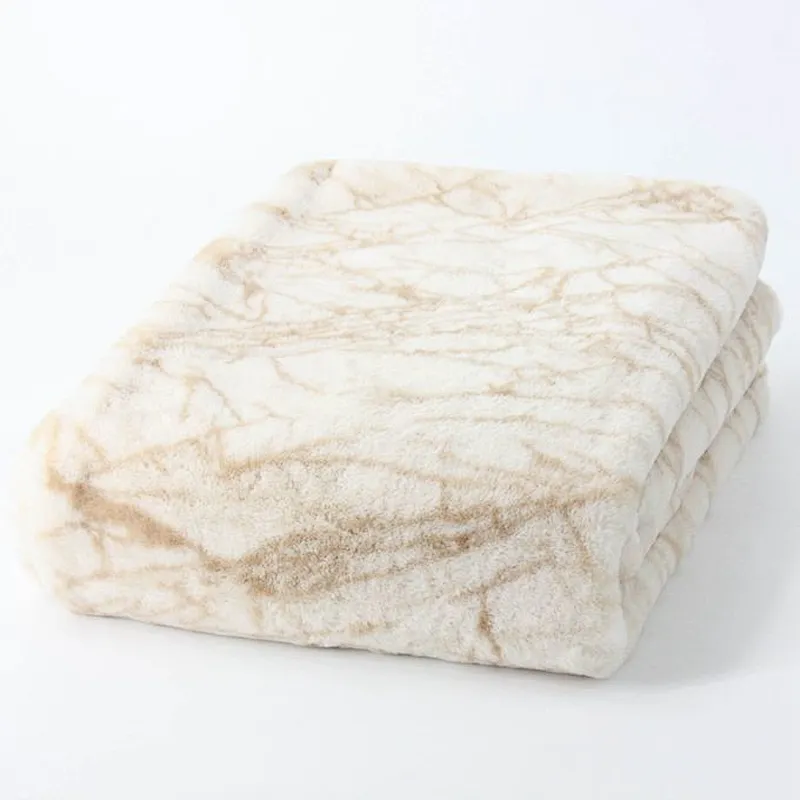 Printed Luxury Super Soft Rabbit Fur Blanket