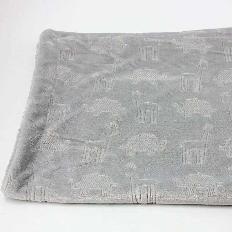 Jungle Animal Flannel Baby Blanket (Plush Lined)