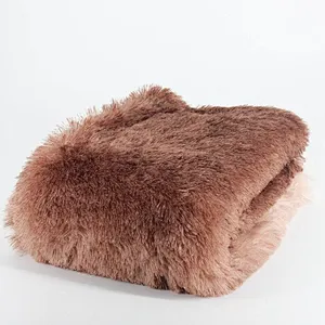 100% Polyester Ombre Shaggy Fur Throw