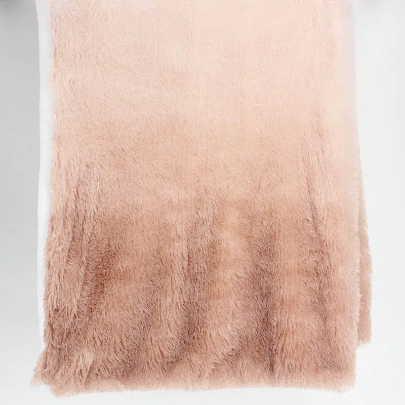 100% Polyester Ombre Shaggy Fur Throw