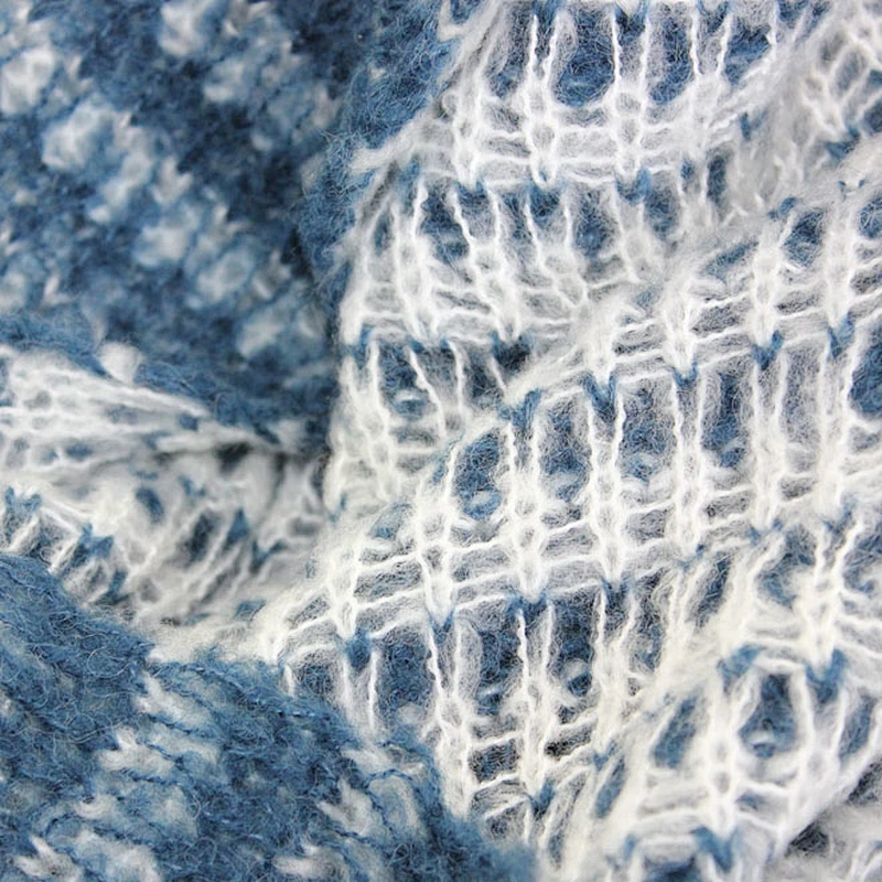 100% Acrylic Light Weighted Mohair Knitted Throw