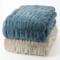 100% Polyester Super Soft Spandex Rabbit Faux Fur Blanket