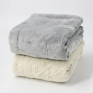 Jungle Animal Flannel Baby Blanket (Plush Lined)