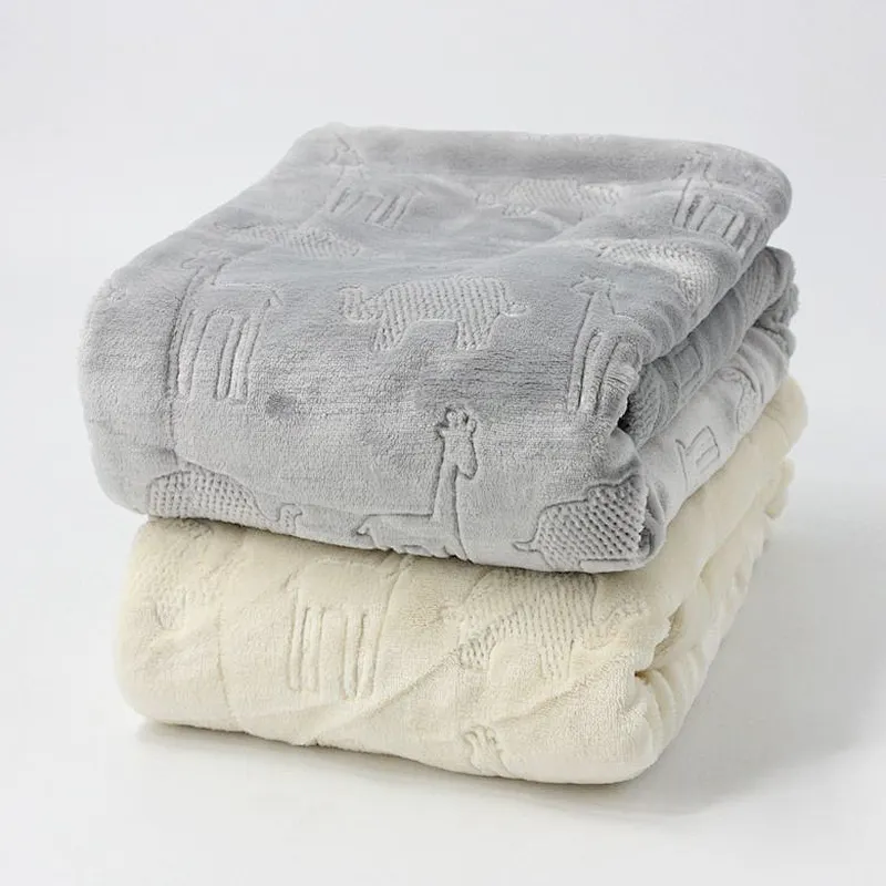 Jungle Animal Flannel Baby Blanket (Plush Lined)