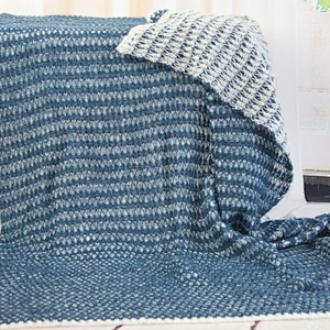 100% Acrylic Light Weighted Mohair Knitted Throw