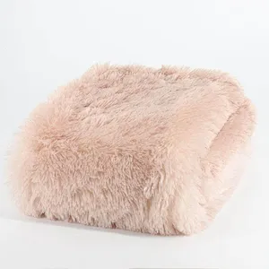 100% Polyester Ombre Shaggy Fur Throw