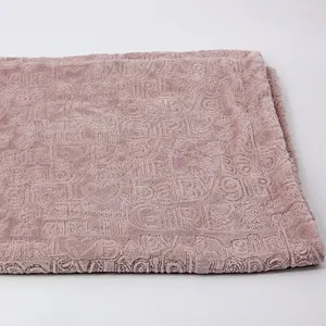 100% Polyester Super Soft Embossed Flannel Fleece For Baby Blanket