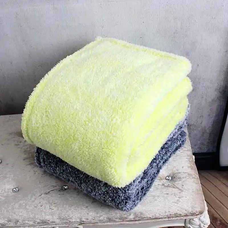 100% Polyester Two Tones Melange Bottom Printed Super Warm Sherpa Blanket