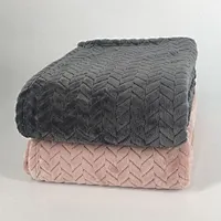 100% Polyester Customized Jacquard Home Soft  Flannel Fleece Blanket