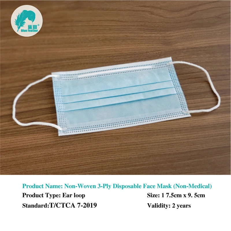 Non-Woven 3-Ply Disposable Protective Mask
