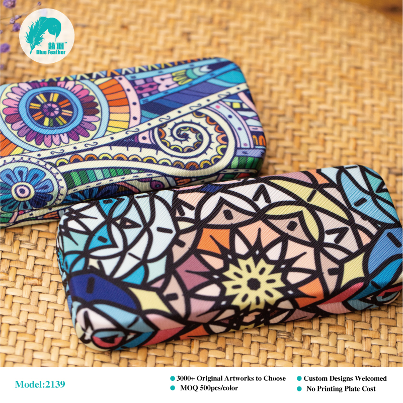 2020 New abstract theme printing glasses case