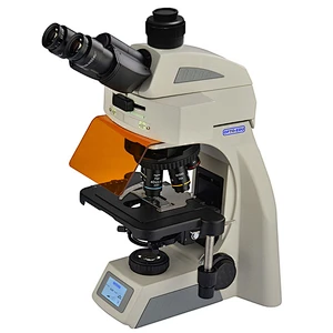 Microscopio LED fluorescente, trinocular, B,G