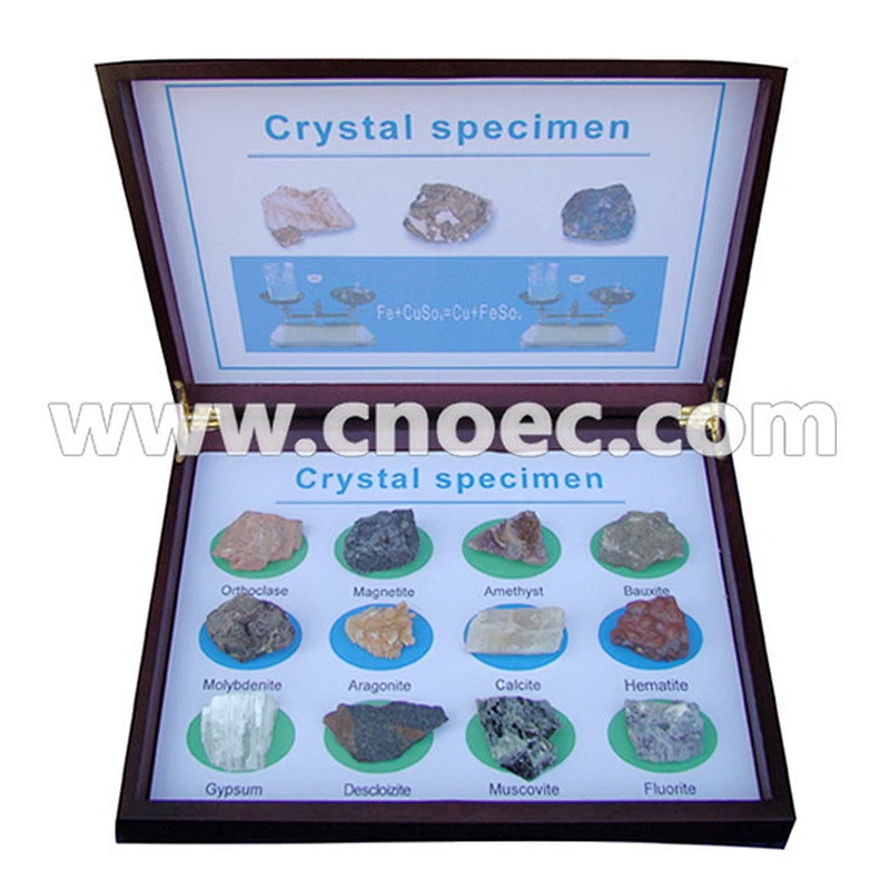 Conjunto de muestras de cristal de 12