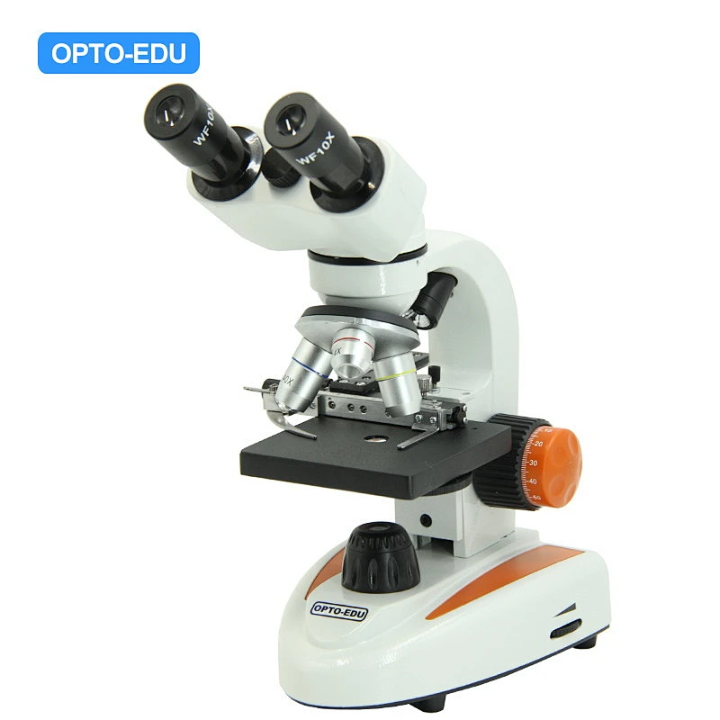 Microscopio biologico per studenti, binoculare, doppia luce a LED