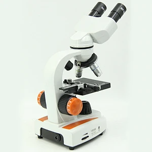 Microscopio biologico per studenti, binoculare, doppia luce a LED