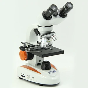 Microscopio biologico per studenti, binoculare, doppia luce a LED