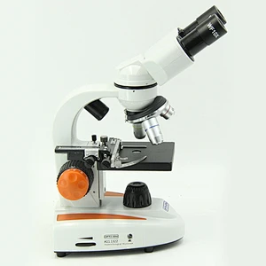 Microscopio biologico per studenti, binoculare, doppia luce a LED