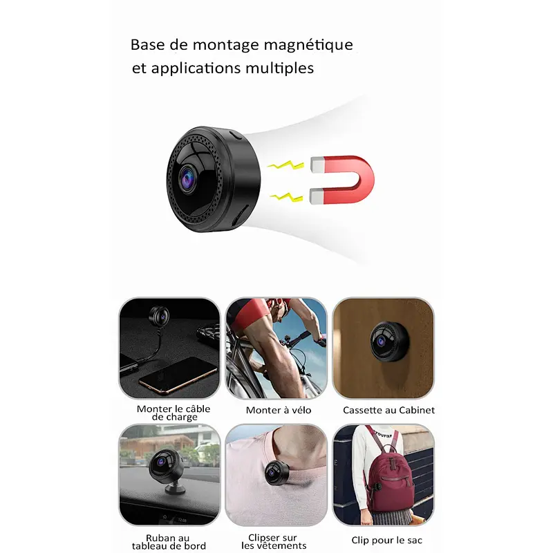 Mini Cameras WiFi HD Surveillance Camera Motion Detection IR Night Version 1080P / 720P / 640P / 320P Nanny Security Camera 160 ° Wide Angle Monitor for IOS / Android