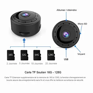 Mini Cameras WiFi HD Surveillance Camera Motion Detection IR Night Version 1080P / 720P / 640P / 320P Nanny Security Camera 160 ° Wide Angle Monitor for IOS / Android