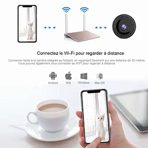 Mini Cameras WiFi HD Surveillance Camera Motion Detection IR Night Version 1080P / 720P / 640P / 320P Nanny Security Camera 160 ° Wide Angle Monitor for IOS / Android