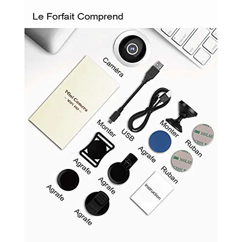 Mini Cameras WiFi HD Surveillance Camera Motion Detection IR Night Version 1080P / 720P / 640P / 320P Nanny Security Camera 160 ° Wide Angle Monitor for IOS / Android