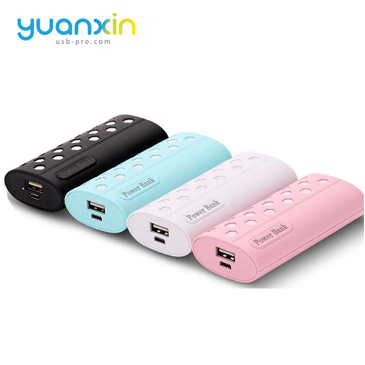 4000mAh ABS black and white blue power bank
