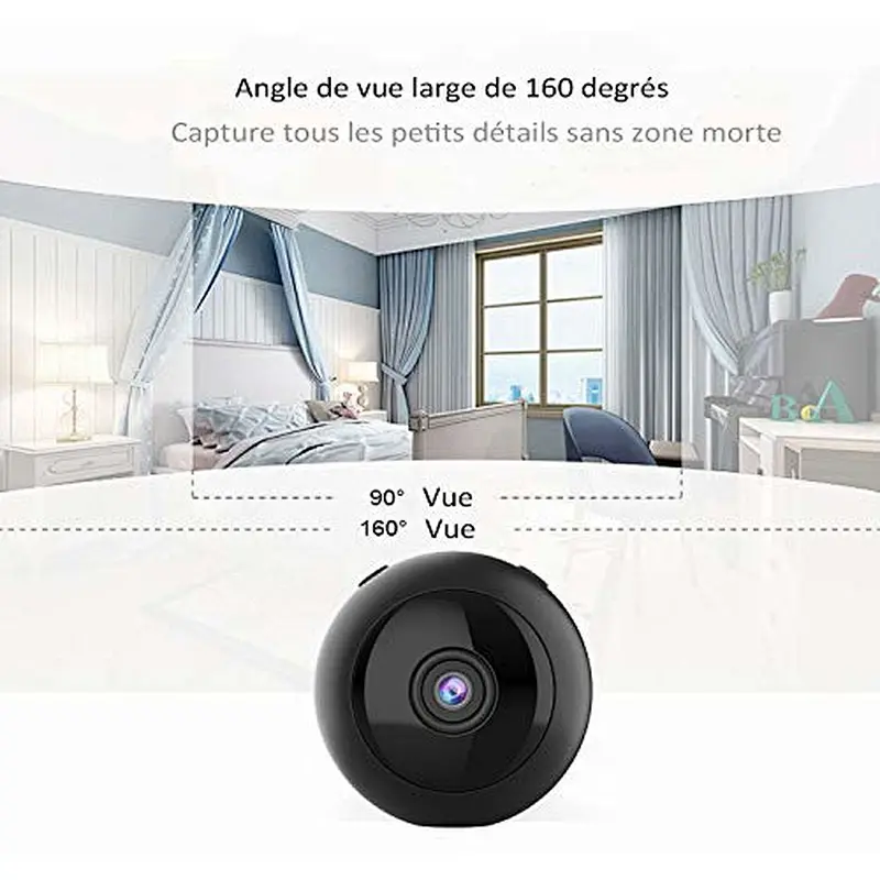 Mini Cameras WiFi HD Surveillance Camera Motion Detection IR Night Version 1080P / 720P / 640P / 320P Nanny Security Camera 160 ° Wide Angle Monitor for IOS / Android