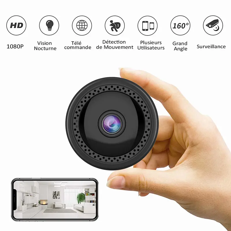 Mini Cameras WiFi HD Surveillance Camera Motion Detection IR Night Version 1080P / 720P / 640P / 320P Nanny Security Camera 160 ° Wide Angle Monitor for IOS / Android
