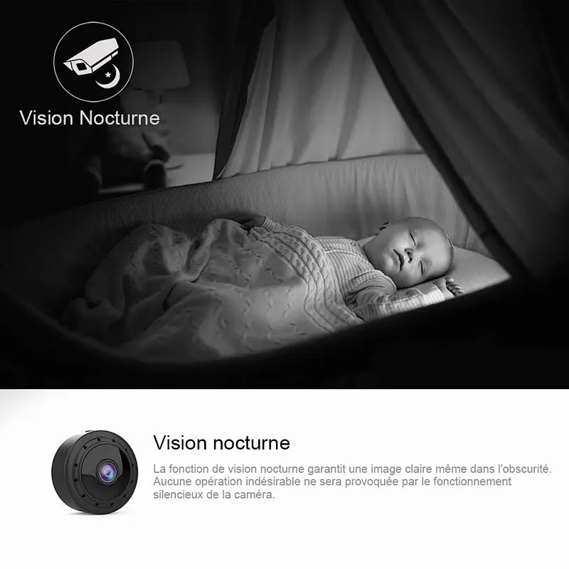 Mini Cameras WiFi HD Surveillance Camera Motion Detection IR Night Version 1080P / 720P / 640P / 320P Nanny Security Camera 160 ° Wide Angle Monitor for IOS / Android