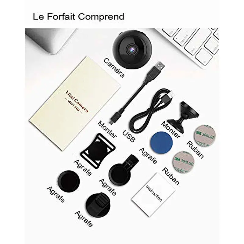 Mini Cameras WiFi HD Surveillance Camera Motion Detection IR Night Version 1080P / 720P / 640P / 320P Nanny Security Camera 160 ° Wide Angle Monitor for IOS / Android