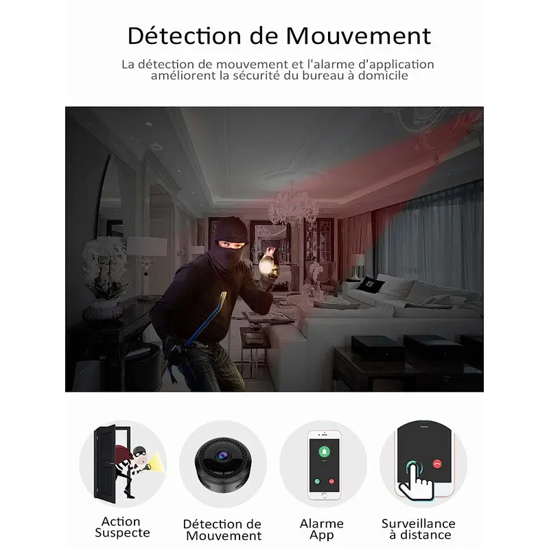 Mini Cameras WiFi HD Surveillance Camera Motion Detection IR Night Version 1080P / 720P / 640P / 320P Nanny Security Camera 160 ° Wide Angle Monitor for IOS / Android